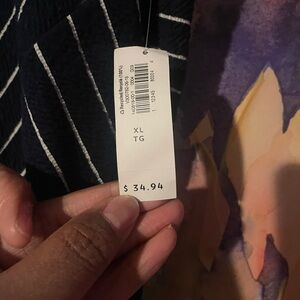 Black and White Striped XL Garment